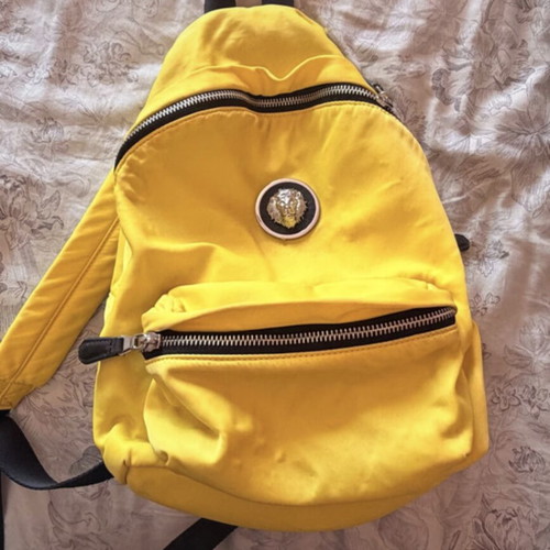 Versace backpack like new with leather details yellow
