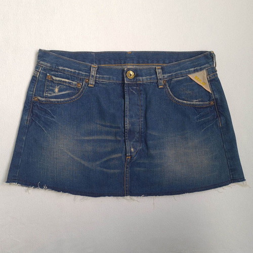 Replay women's mini denim skirt size L 30, blue