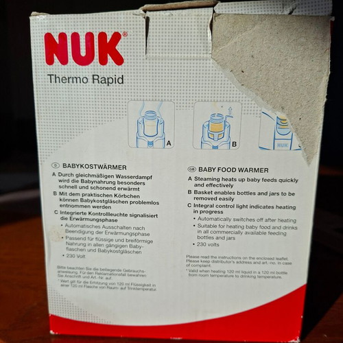 Nuk Thermo Rapid baby bottle and food warmer used