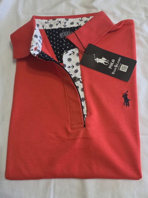 Ralph Lauren Women's Short Sleeve Shirt New, Red, Size L