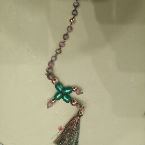 Cross with beads used