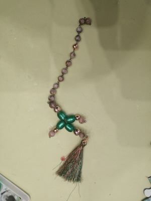 Cross with beads used