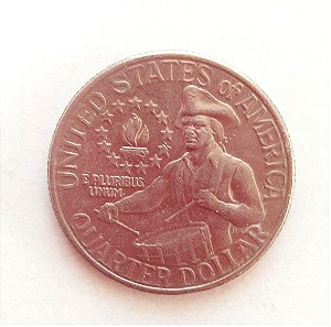 USA QUARTER DOLLAR 1776 1976 ΑΝΑΜΝΗΣΤΙΚΌ ΗΠΑ