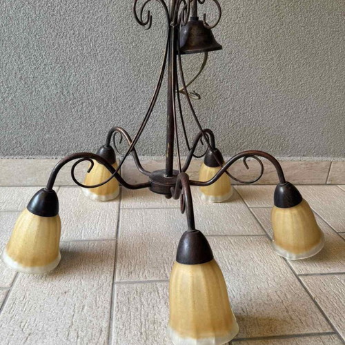 Ceiling lights and wall sconces used, set of 4 ceiling lights, 6 wall sconces
