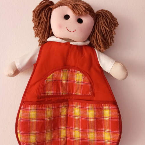 Fabric Hanging Doll Organizer for Children's Room, New