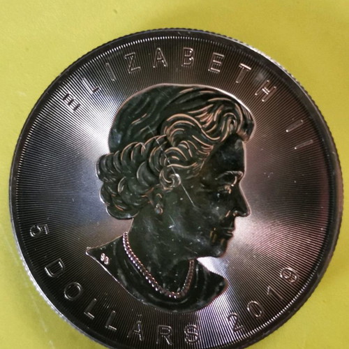 Coin Canada 5 Dollars 2019 new, Maple leaf silver 0.999