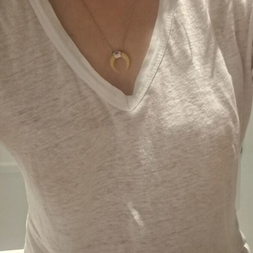 Gold-plated silver necklace used with purple zircon stone