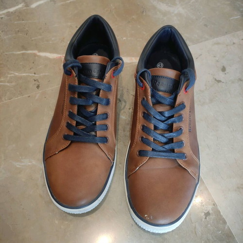 Renato Garini men's shoes used, size 43, tan blue