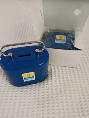 Postbank metal piggy banks new with box