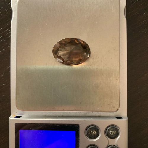 Natural golden smoky quartz unheated, clean 22.5 cts oval cut