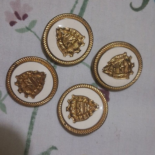Metal buttons, set of 4