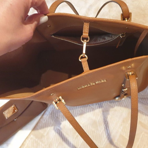 Michael Kors tote bag with wallet used, brown
