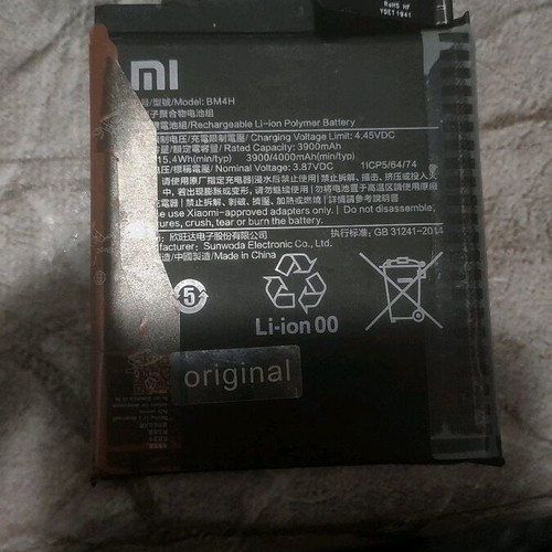 Xiaomi Redmi Note 9 battery model BM4H new, original