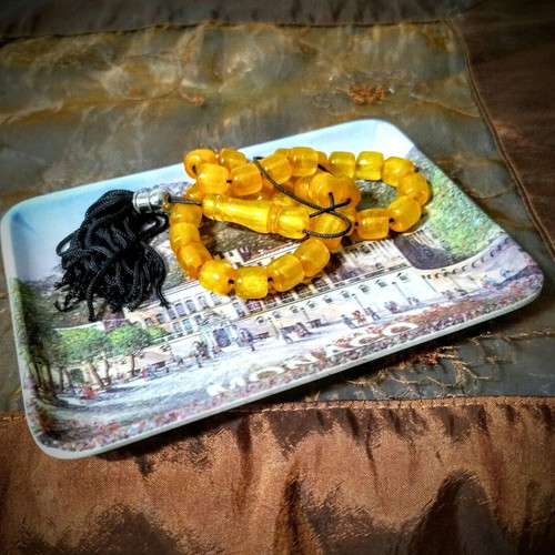 Small vintage plastic tray with Monaco image used