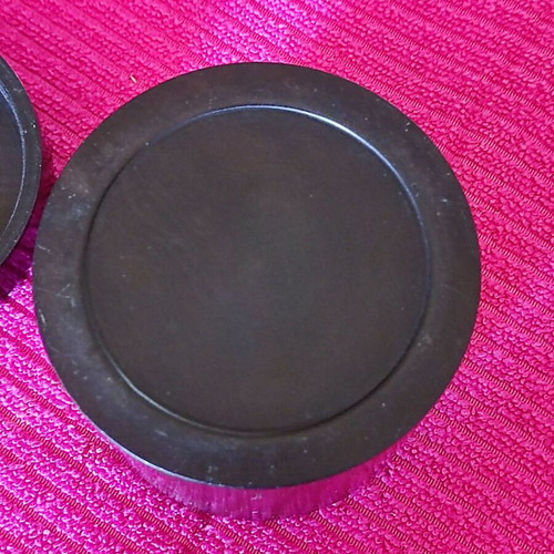 Large French ebony grooming box with silver monogram, used, circa 1880