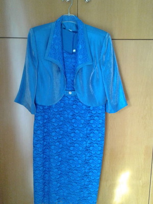 Women's suits like new, sizes 48-50, gray and blue