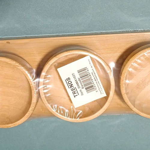 Espiel 3-Section Bamboo Serving Tray Set new