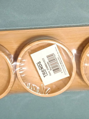 Ορντεβιέρα σερβιρίσματος Espiel με 3 μπολ bamboo και δίσκο καινούργιο