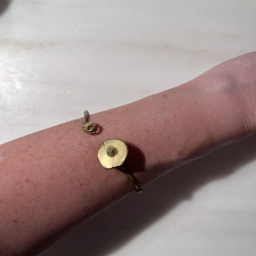 Handcrafted adjustable brass bracelet