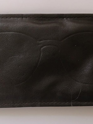 Snob Milano glasses case like new, black leather with soft fabric interior