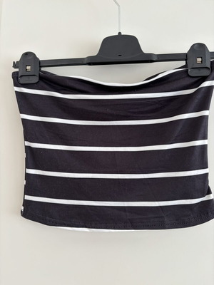 Striped tube top black size M new