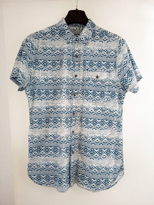 Republic men's short-sleeve shirt with patterns size M like new