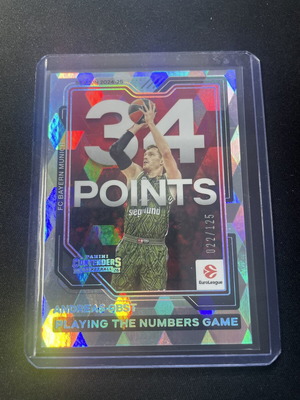 Obst 34 Points Basketball Card like new