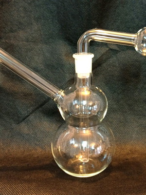 Glass bong new, height 15 cm