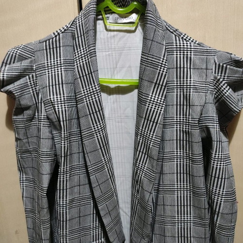 Celestino checked jacket size S-M, unlined, multicolor