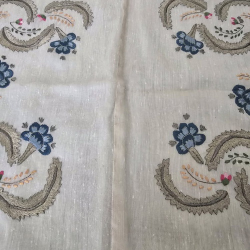 Vintage embroidered pillowcase used with golden details