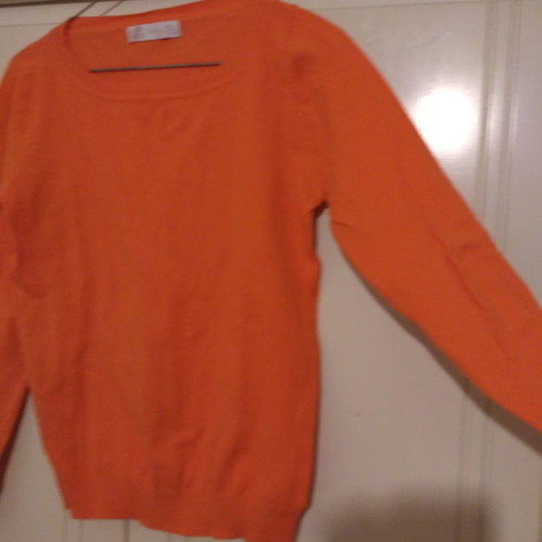 Zara women's blouse used, orange, size M