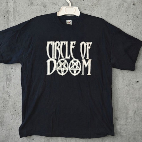 Fruit of the Loom Circle of Doom black T-shirt XL, gothic rock