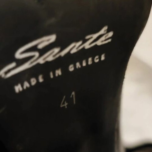 Sante black ankle boots with silver detail new, size 41