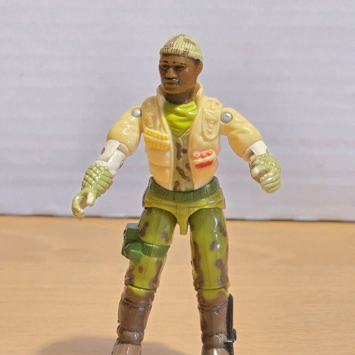 G.I. Joe Stalker v3 1989 figure with kayak used, vintage Hasbro