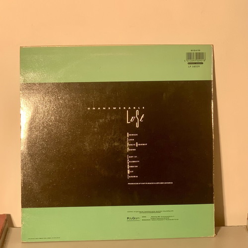 Luxuria Unanswerable Lust LP vinyl used, 1988 Greek pressing