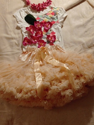 Tutu skirt set, blouse and headband for 8-year-old girl like new
