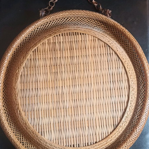 Vintage Boho Wall Decor 43cm Handmade Rattan Peacock
