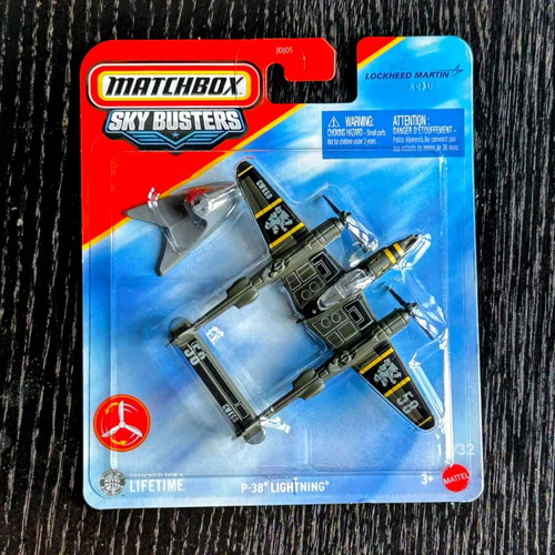 Matchbox Sky Busters P-38 Lightning airplane new, sealed