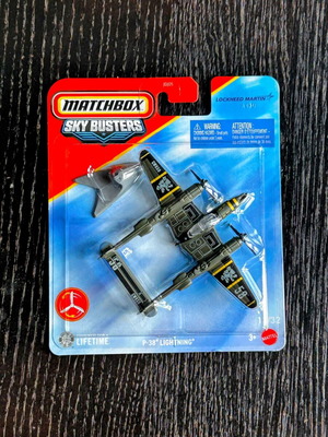 Matchbox Sky Busters P-38 Lightning airplane new, sealed