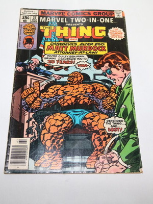 Marvel Two-in-One #37 comic used, featuring The Thing