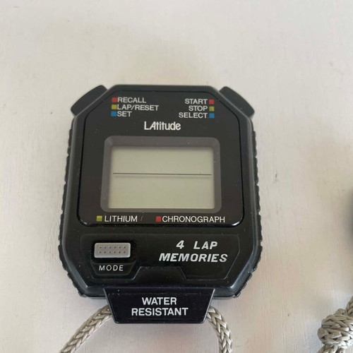 Latitude Chronograph 4 Lap Memories stopwatch used, non-working