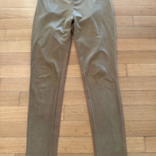Zara beige leggings with tan suede size 38 used