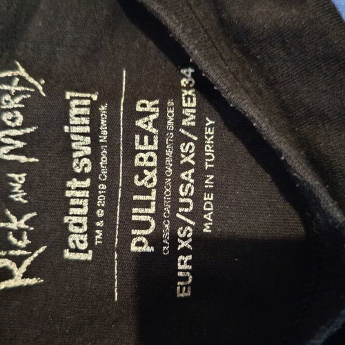 Rick and Morty print shirt used, black, Pull & Bear