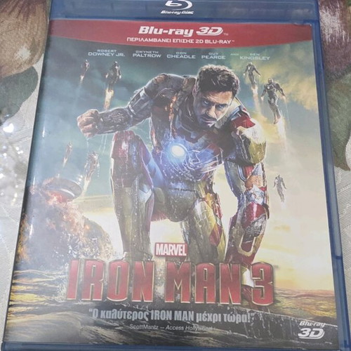 Blu-ray Iron Man 3 3D like new, disc only