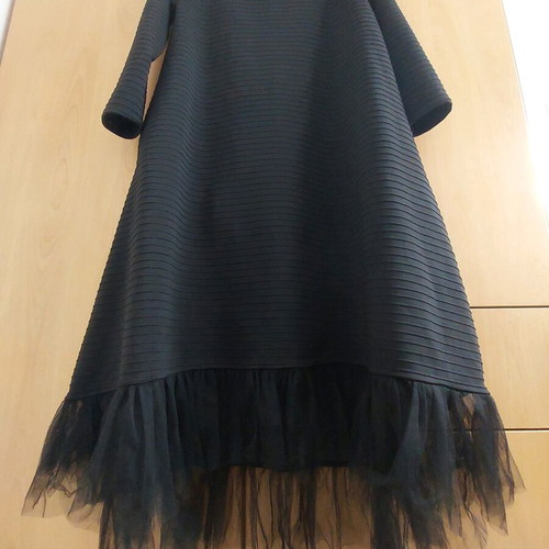 Midi dress Ratt by Rita Attala black textured elastic like new