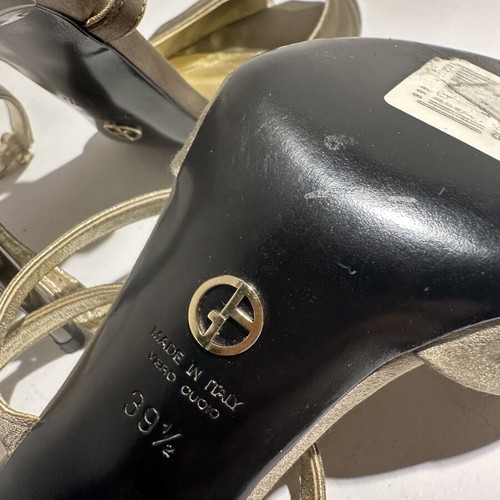 Armani Jeans gold sandals, size 39.5