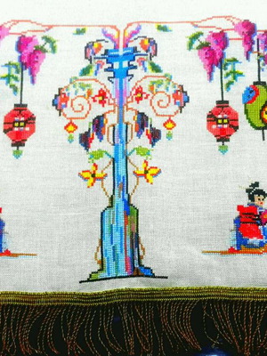 Unique vintage handmade tablecloth new