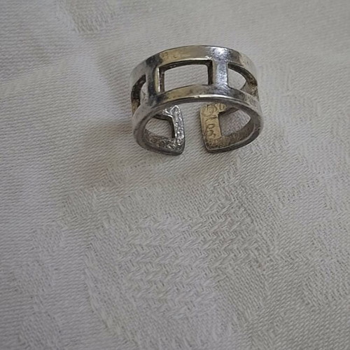 Vintage jewelry set of 4 with geometric ring and 3 rhinestone items