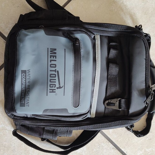 Melotough professional tool backpack new with tags, black and gray