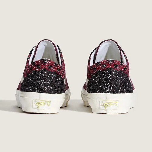 Vans Engineered Knit Premium Old Skool Shoe Geo Check Bordeaux Red size 43 new